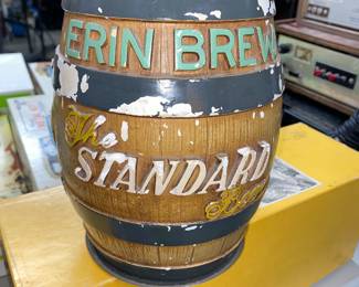 Erin Brew Standard Beer plaster ware keg bank 
