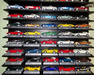 50 years of Corvette wall mount stand and cars