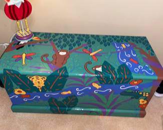 Painted toy box