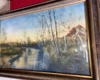 Framed landscape art