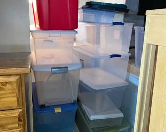 Plenty of storage totes