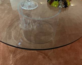 Acrylic and glass coffee table