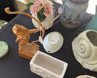 Carved wooden statue and ithers