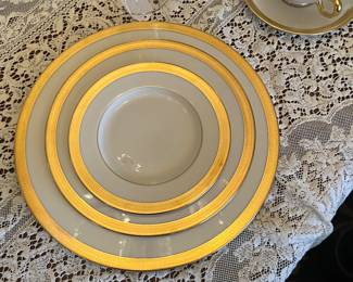 Lenox China with gold band