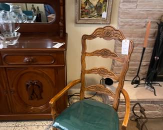 Ladder back chairs one of pair