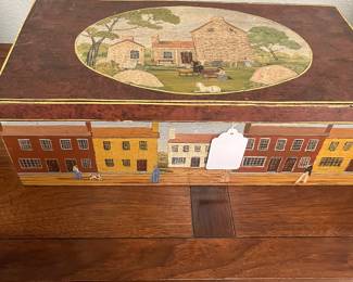 Antique box signed by artist