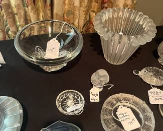 Lalique, Sabino glass and stuben glass