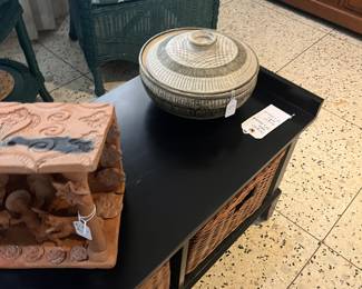 Table with basket drawers