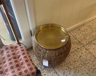 Table with brass tray 