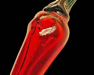 Chili Pepper Blown Glass Art 