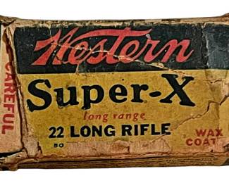 Vintage Western 22 Long Rifle SuperX Ammo 