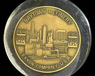 Baytown Refinery Exxon Acrylic Brass 