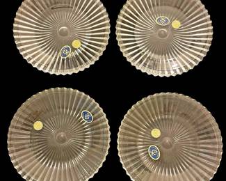 NEW Poltar Crystal Slovakia Snack Dishes 