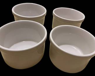 Four China White Bowls 