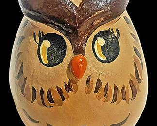 Original By Bobbee Owl Painted Rock Art 
