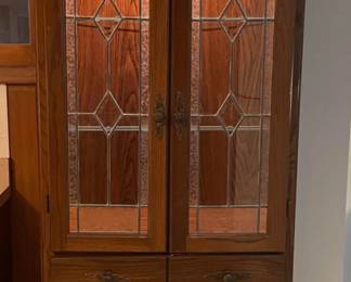 Leaded Glass China Cabinet