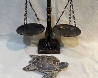 Vintage Scale, Wooden Turtle