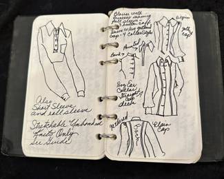 Vintage Seamstress Sketch Book