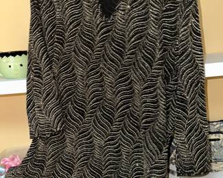 Womens Plus Size Sequin Formal Top