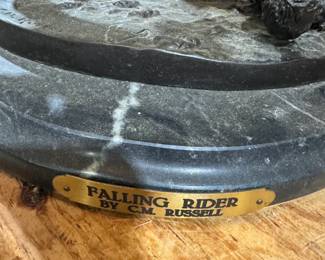 bronze statue Falling Rider by C M Russell