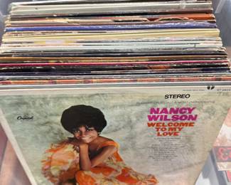 nice vinyl collection with R&B, Jazz, 1950's crooners, Motown, LP's, albums, records, 33, 45...Stevie Wonder, Herbie Hancock, Ella Fitzgerald, Dionne Warwick, Nina Simone