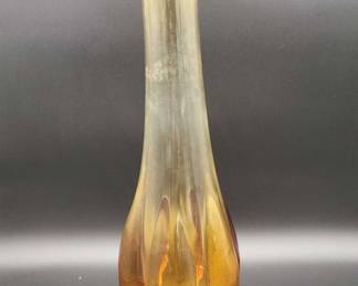 002 6 Petal Amber Glass 17.5 Inches