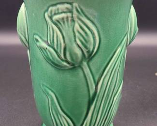 McCoy Green Tulip Vase