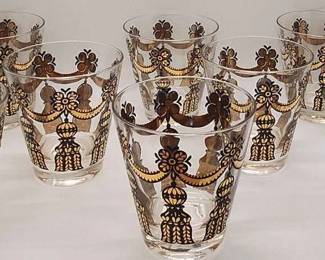 Set Of 8 Vintage Tassel Glasses