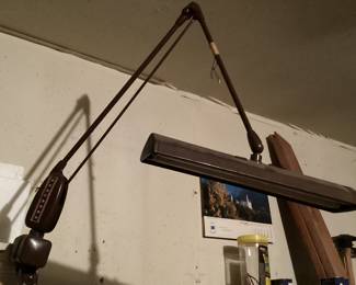 Vintage drafting lamp, articulating arm