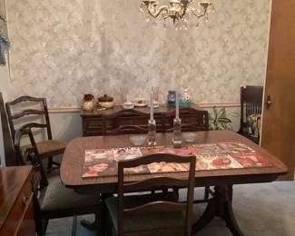 DREXEL dining table and chairs 