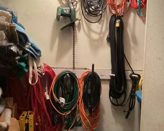 Heavy duty extension cords collapsible saw horses