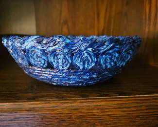 Blue Woven Basket 