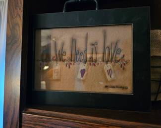 All We Need Is Love Framed Needlework 