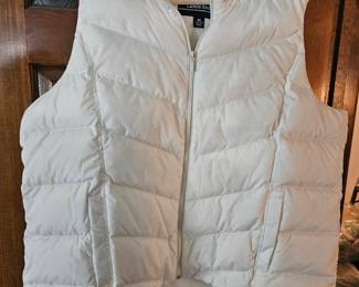 Land's End White Puffer Vest- Brand New 