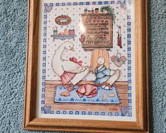 Framed Goose Bath Print 