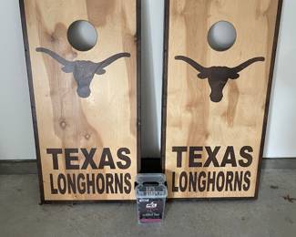 Custom made Texas Longhorns Cornhole set with bags