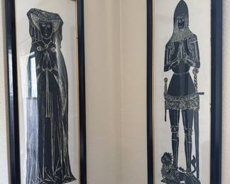 Medieval themed prints/rubbings
