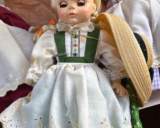 Madam Alexander dolls with original boxes: Amy, Elizabeth, Meg, Mamie, Lauire, Elise the Bride