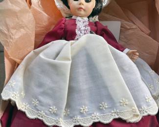 Madam Alexander dolls with original boxes: Amy, Elizabeth, Meg, Mamie, Lauire, Elise the Bride