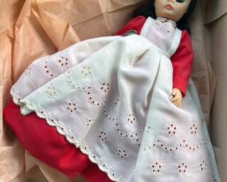 Madam Alexander dolls with original boxes: Amy, Elizabeth, Meg, Mamie, Lauire, Elise the Bride