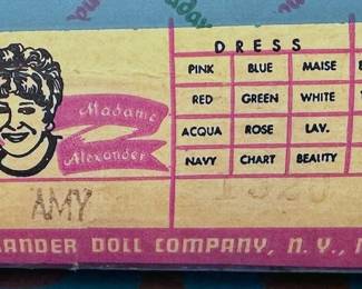 Madam Alexander dolls with original boxes: Amy, Elizabeth, Meg, Mamie, Lauire, Elise the Bride