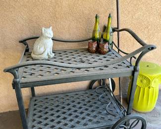 Outdoor bar cart
