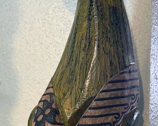 Wooden Balinese cat statue