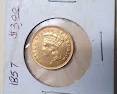 1857 3 dollar Gold piece