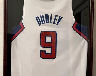 Jared Dudley from the LA Clippers signed and framed jersey