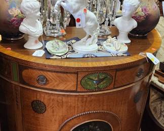 Hand Painted Bombe Cabinet