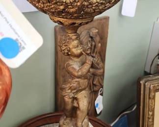 Putti Spelter Lamp