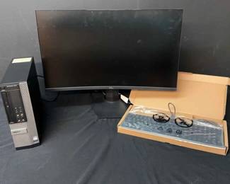 Dell Desktop Computer With Monitor Keyboard And Mouse 