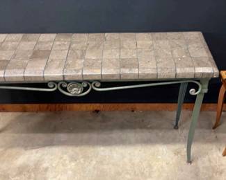Vintage Italian Side Table W Music Box And Sofa Table