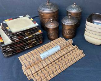 Home Trends Mosaic Tile Square Dishes, Canisters And More